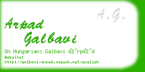 arpad galbavi business card